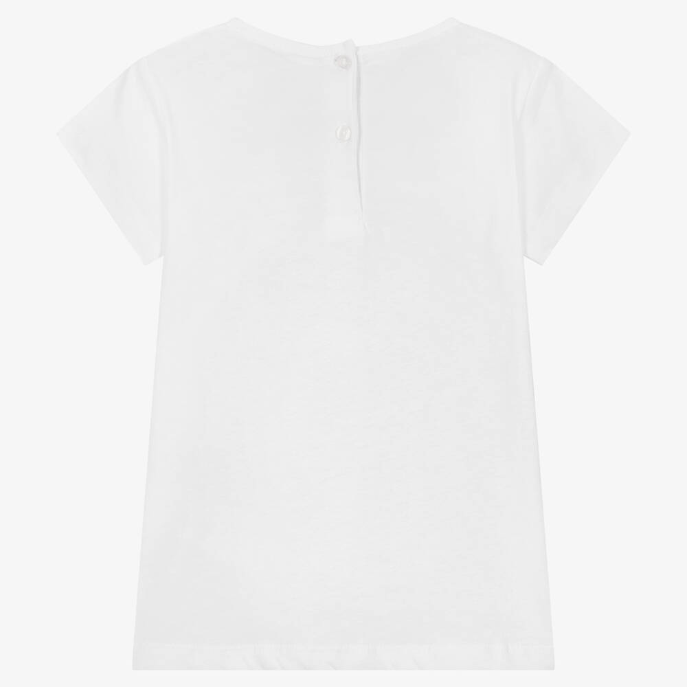 iDO Baby Girls White Cotton T Shirt