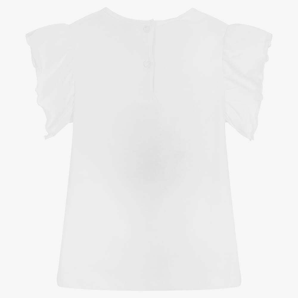 iDO Малыши-Белая хлопковая футболка | Childrensalon Outlet