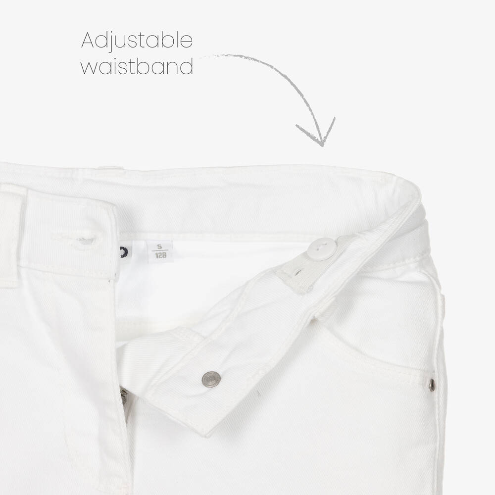 iDO Junior-Girls White Denim Flared Jeans | Childrensalon Outlet