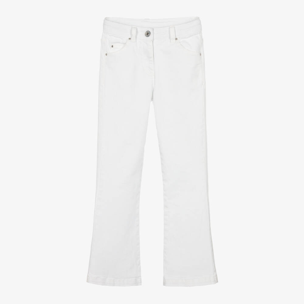 iDO Junior-Girls White Denim Flared Jeans | Childrensalon Outlet