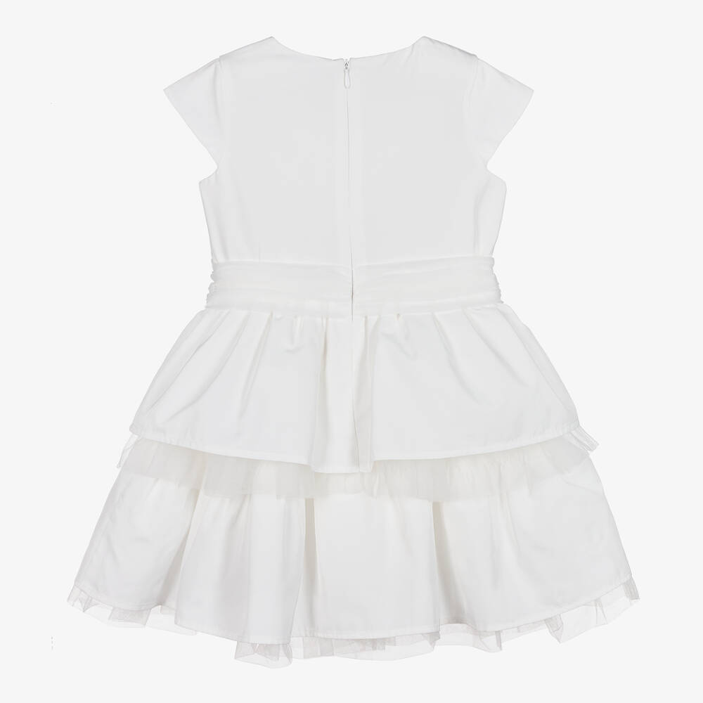 iDO Baby-Girls White Flower Dress | Childrensalon Outlet