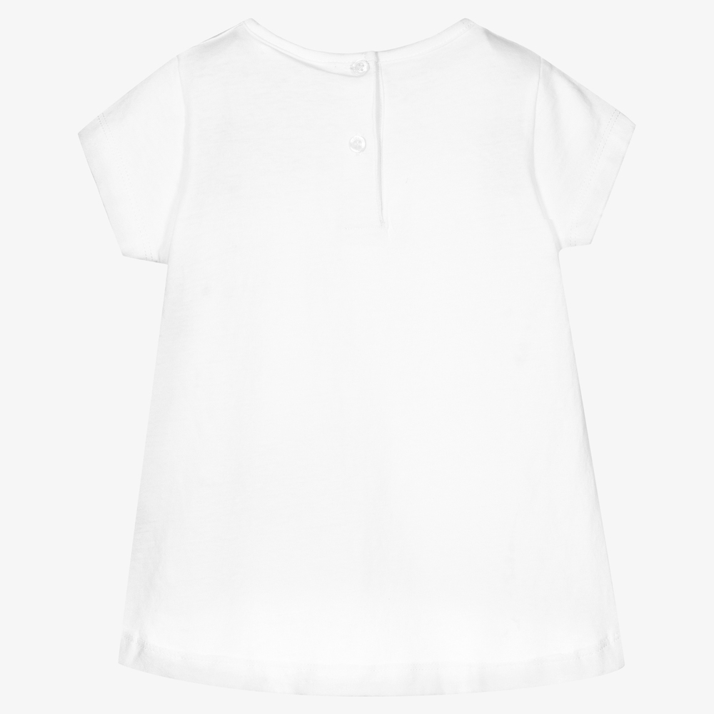 Plain white t shirt for baby girl shop