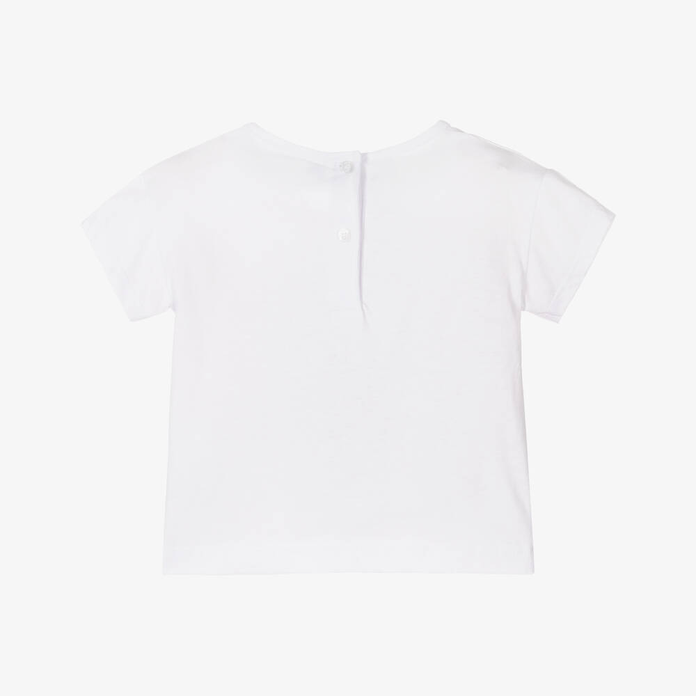 iDO Baby-Girls White Sequin Mermaid Tee | Childrensalon Outlet