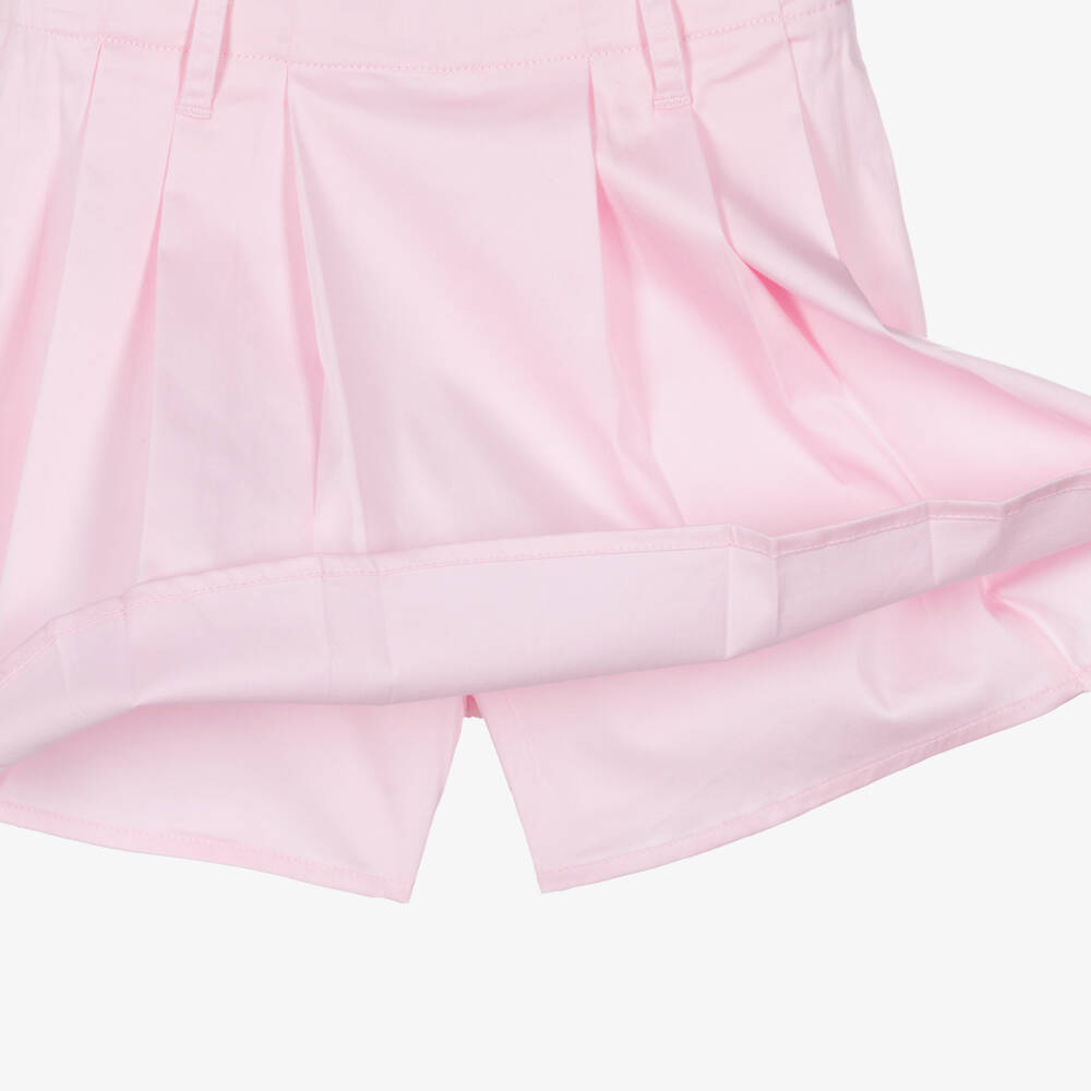 iDO-Girls White T-Shirt & Pale Pink Skort Set | Childrensalon Outlet