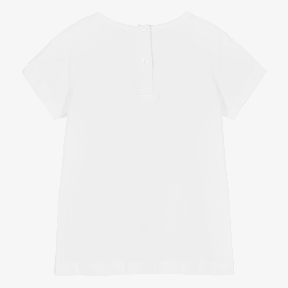 iDO Малыши-Белая футболка с единорогом для девочек | Childrensalon Outlet