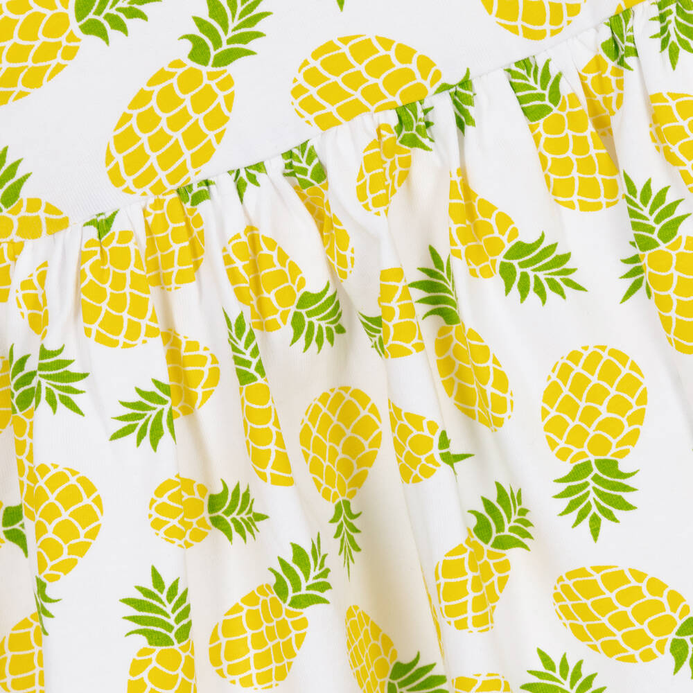 iDO Малыши-Бело-желтое платье из хлопка | Childrensalon Outlet