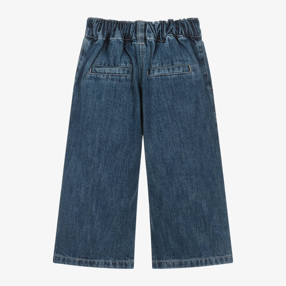 iDO Baby-Girls Wide-Leg Blue Jeans | Childrensalon Outlet