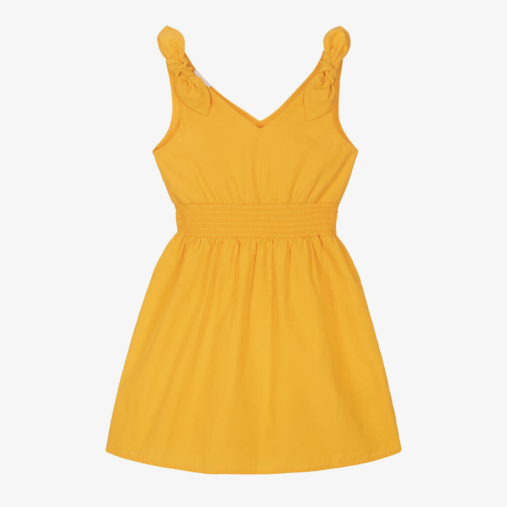 iDO Для младших-Girls Yellow Cotton Dress | Childrensalon Outlet