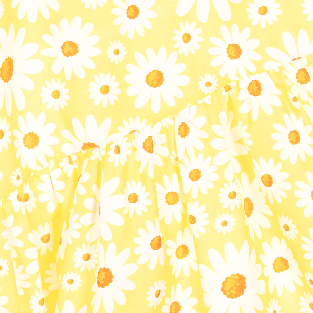iDO Baby-Girls Yellow Cotton Floral Print Dress | Childrensalon Outlet