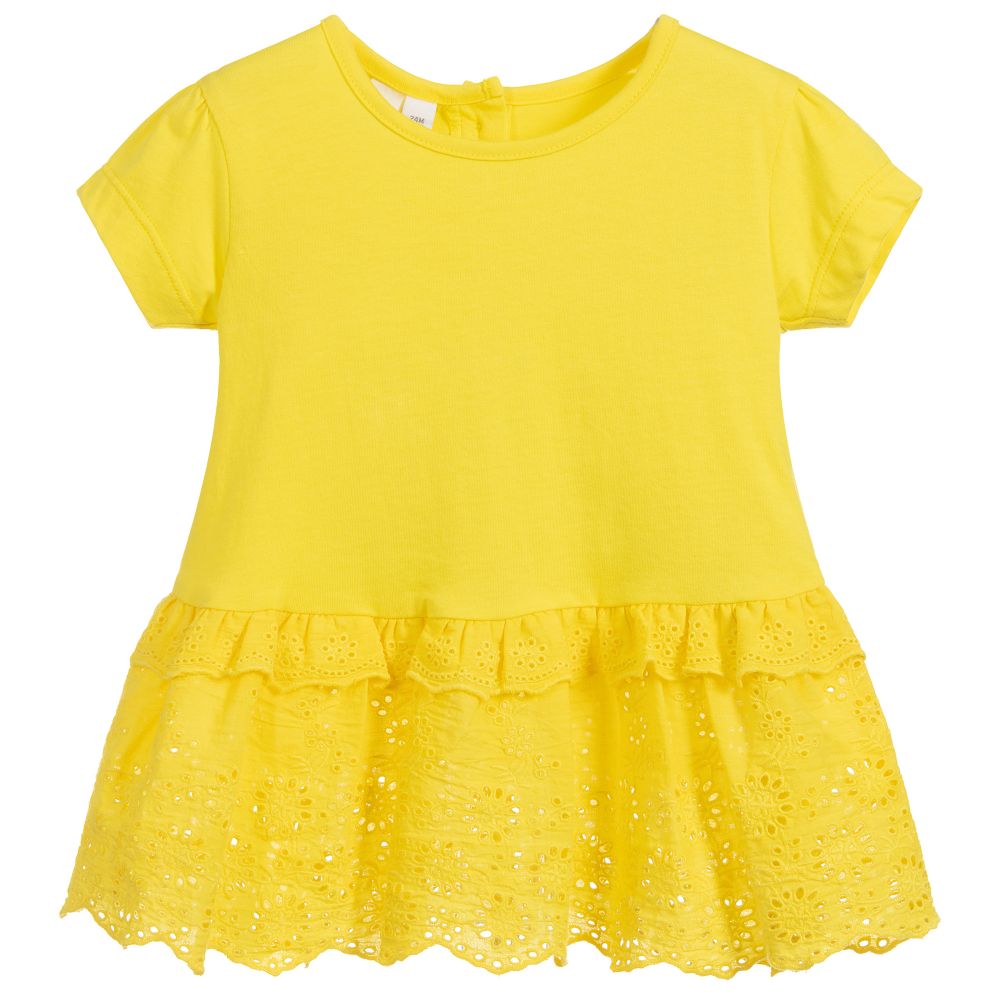Baby girl yellow shirt clearance