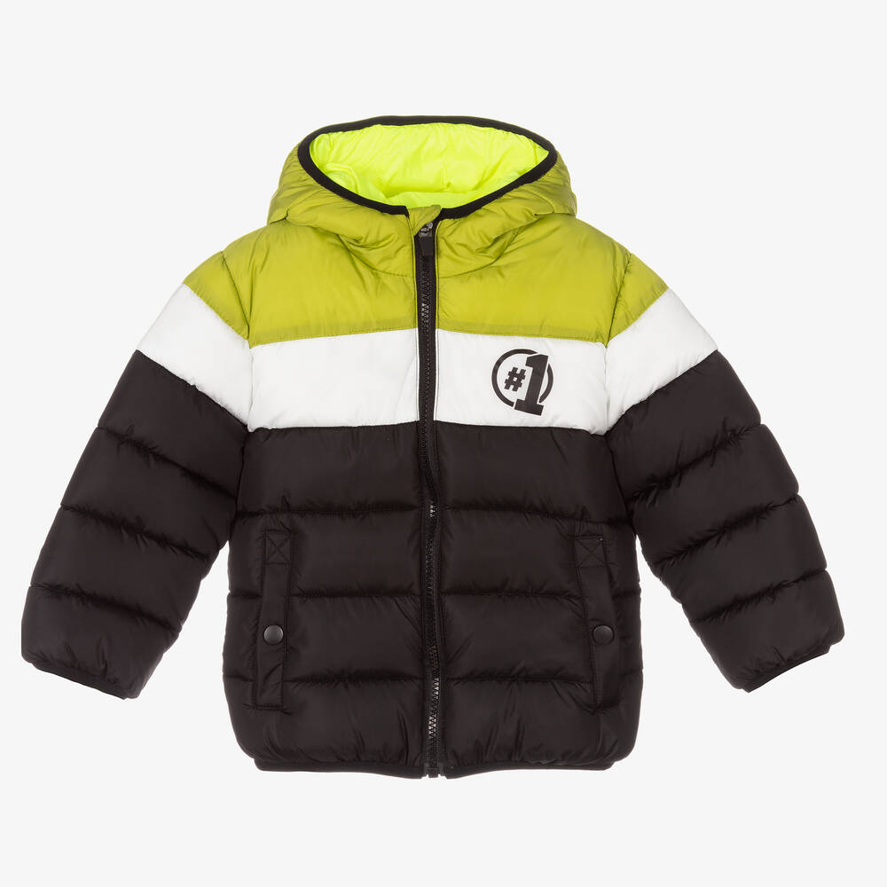 iDO Baby - Green & Black Puffer Jacket | Childrensalon