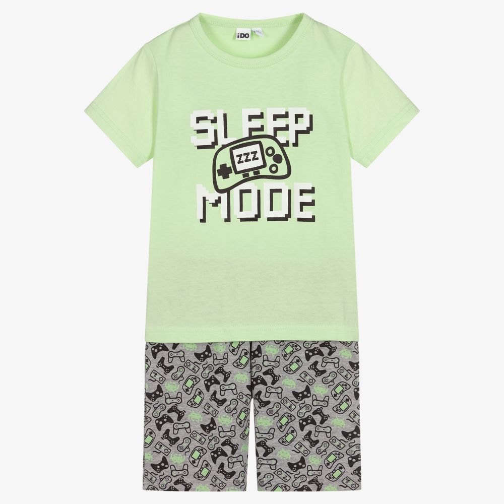 iDO Baby-Green Game Short Pyjamas | Childrensalon Outlet
