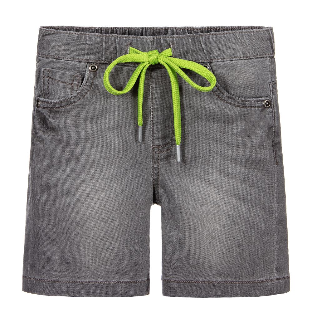 iDO Baby-Grey Denim Wash Jersey Shorts | Childrensalon Outlet