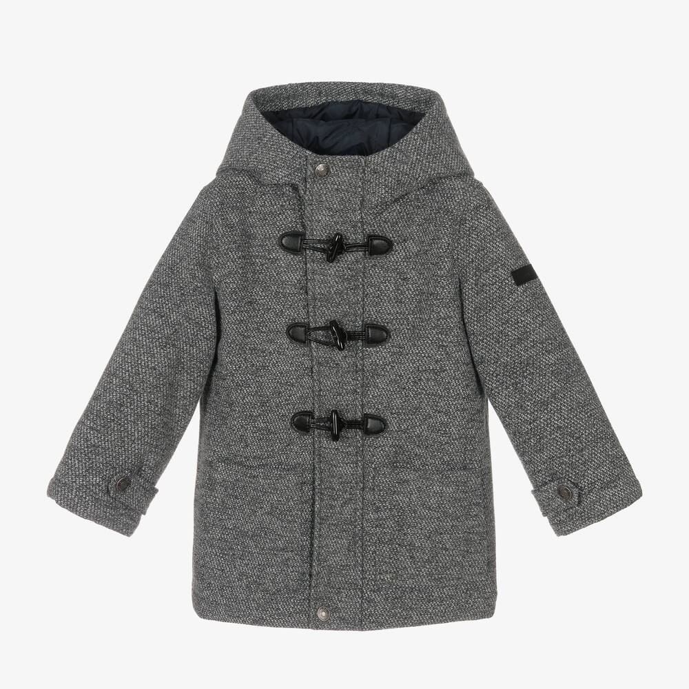 iDO Baby - Grey Duffle Hooded Coat | Childrensalon