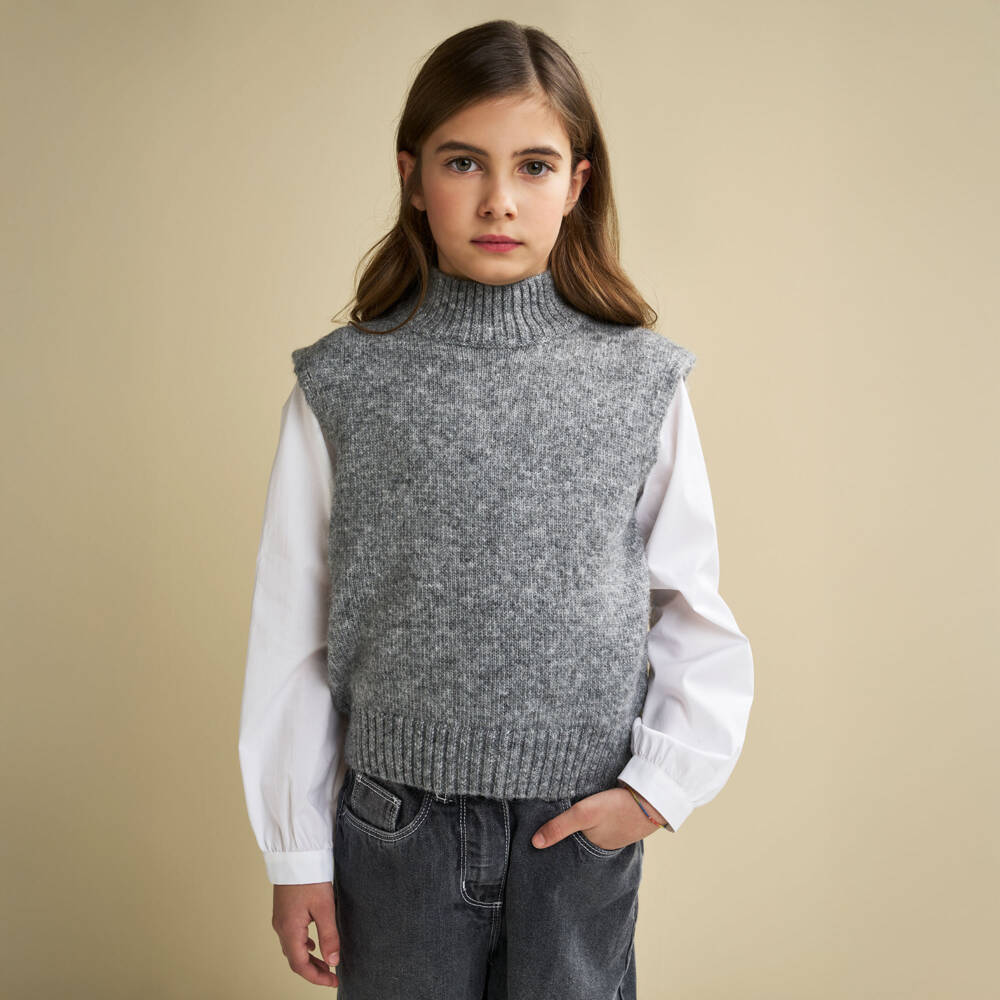 iDO-Grey Knit Slipover | Childrensalon Outlet