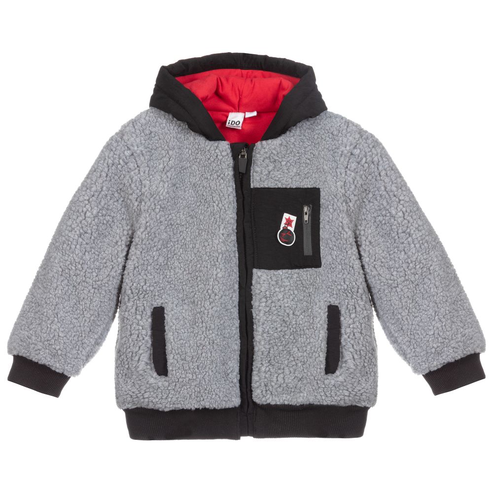 iDO Baby - Grey Polar Fleece Jacket | Childrensalon
