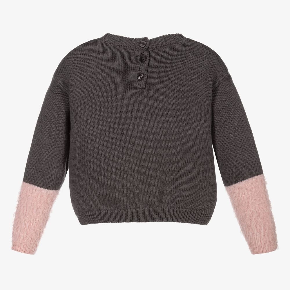 iDO Baby-Grey Stars Knitted Sweater | Childrensalon Outlet