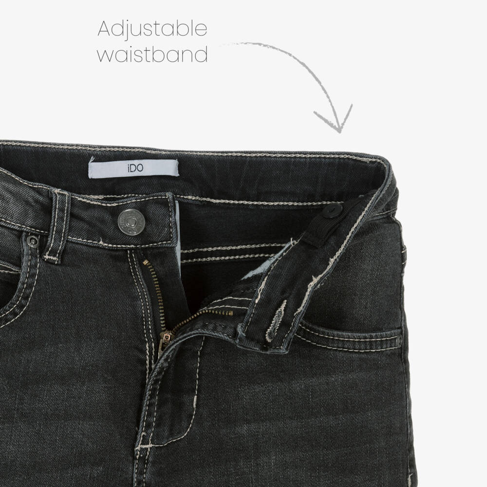 iDO-Grey Straight Fit Jeans | Childrensalon Outlet