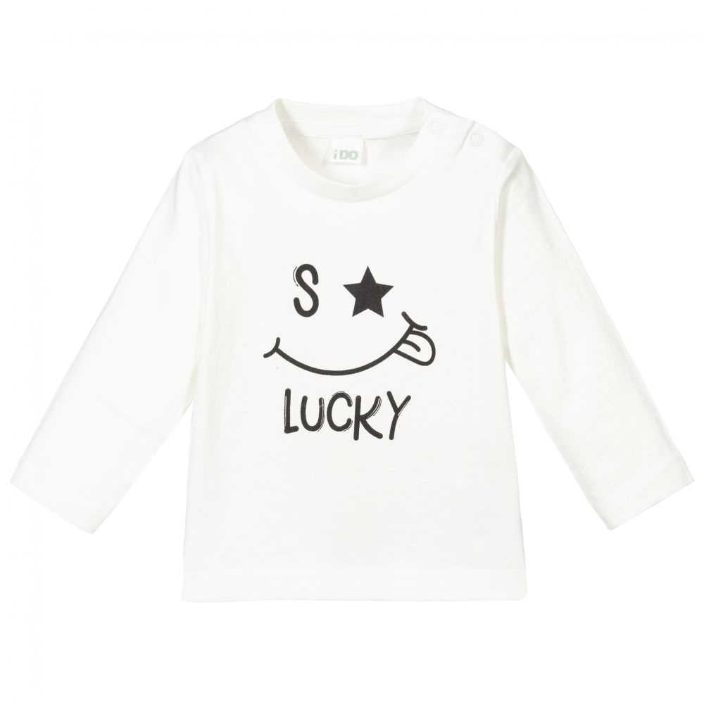 iDO Мини-Ivory Cotton Baby Top | Childrensalon Outlet