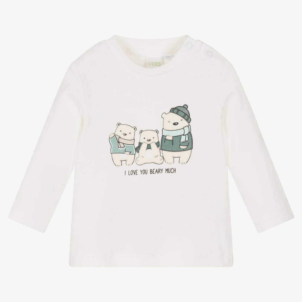 iDO Mini -  Ivory Cotton Baby Top | Childrensalon