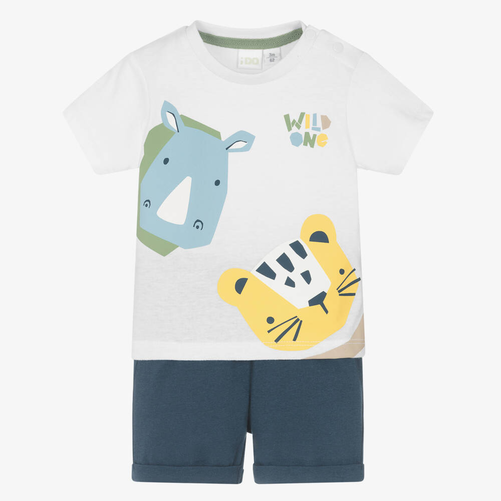 iDO Мини-Комплект из хлопка синий и белый для мальчиков | Childrensalon Outlet