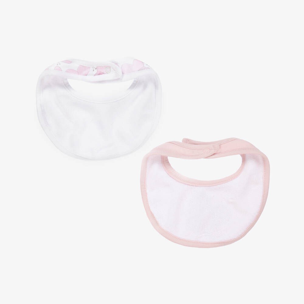 iDO Mini-Little Girls Soft Pink Duo Bibs | Childrensalon Outlet