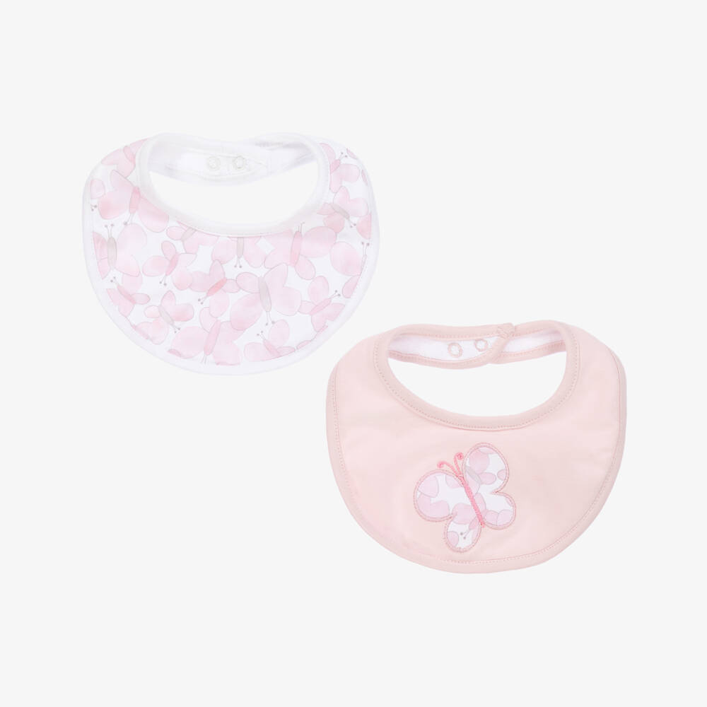 iDO Mini-Little Girls Soft Pink Duo Bibs | Childrensalon Outlet