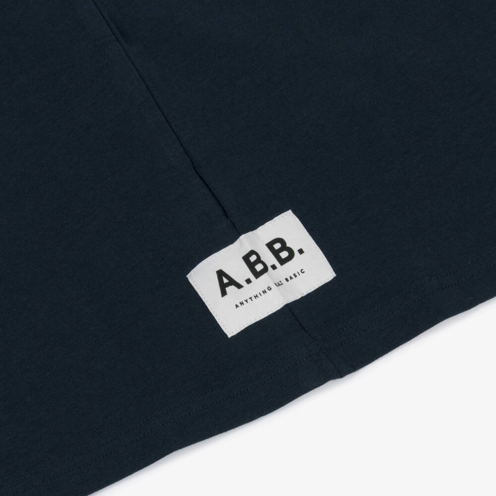 iDO-Navy Blue Cotton Jersey Relaxed Fit T-Shirt | Childrensalon Outlet