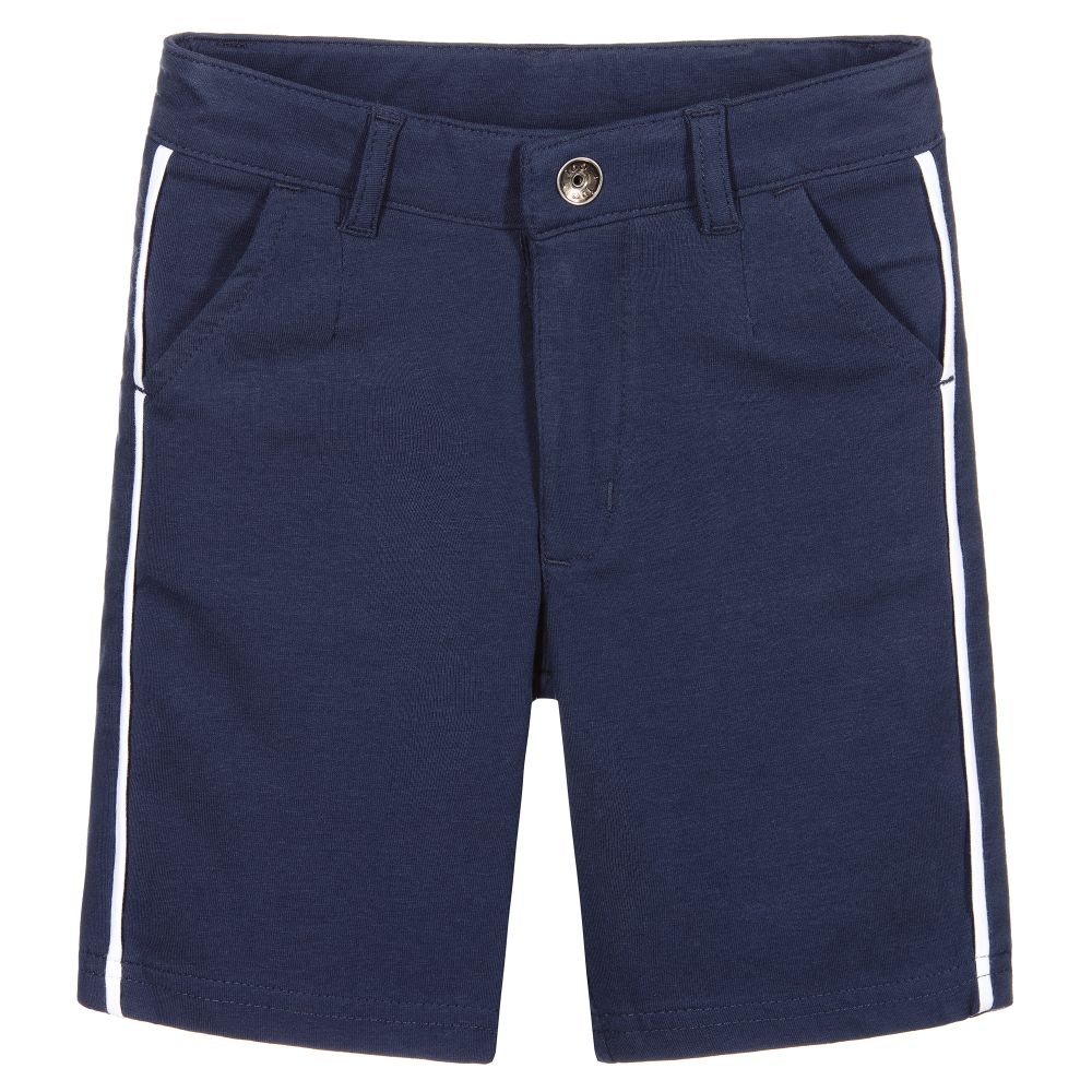 iDO Baby - Navy Blue Cotton Jersey Shorts | Childrensalon