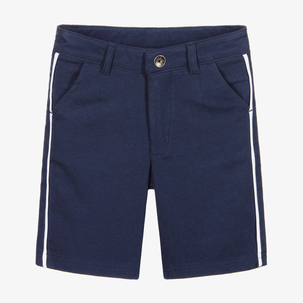 iDO Baby-Navy Blue Cotton Jersey Shorts | Childrensalon Outlet