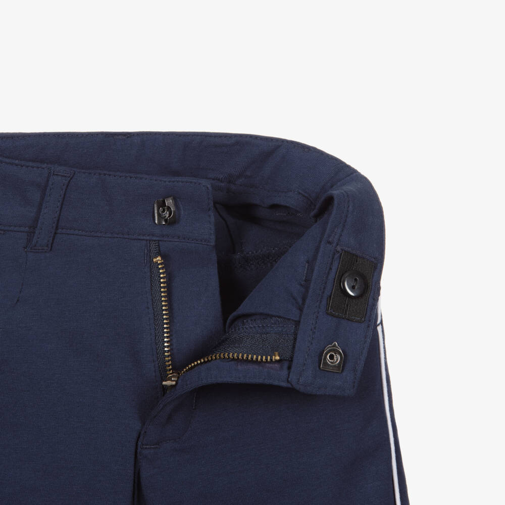 iDO Baby-Navy Blue Cotton Jersey Shorts | Childrensalon Outlet