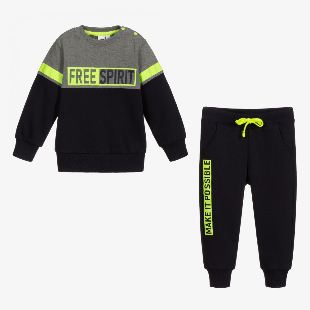 iDO Малыши-Navy Blue & Grey Tracksuit | Childrensalon Outlet
