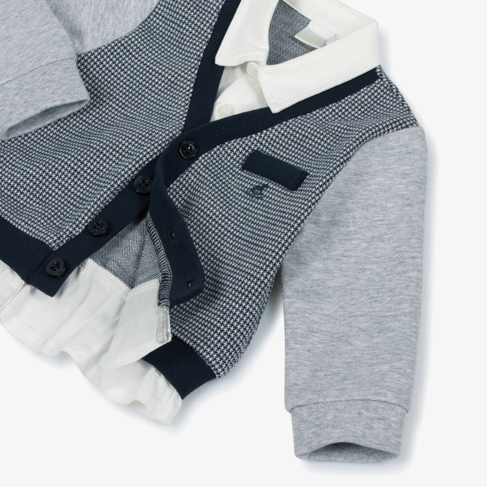 iDO Мини-Navy Houndstiith Trouser Set | Childrensalon Outlet