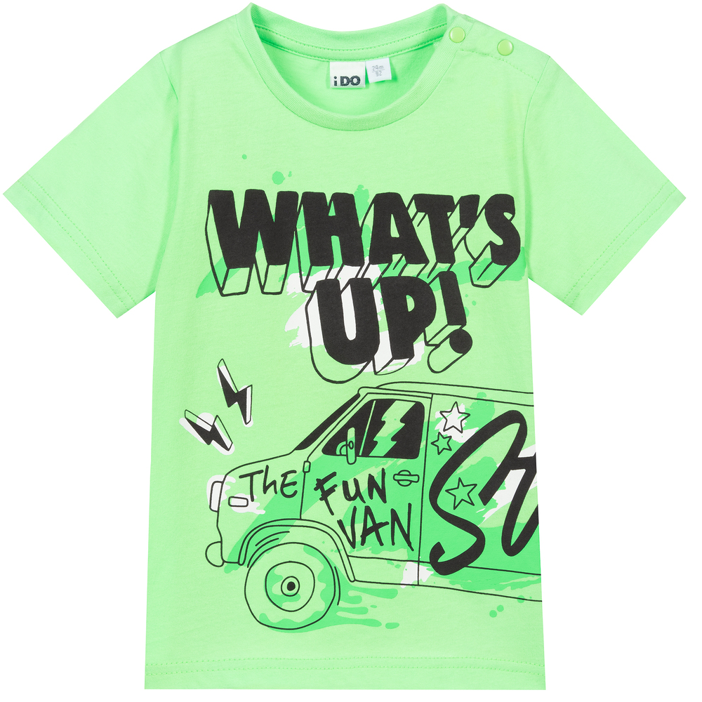 iDO Baby - Neon Green Cotton T-Shirt | Childrensalon