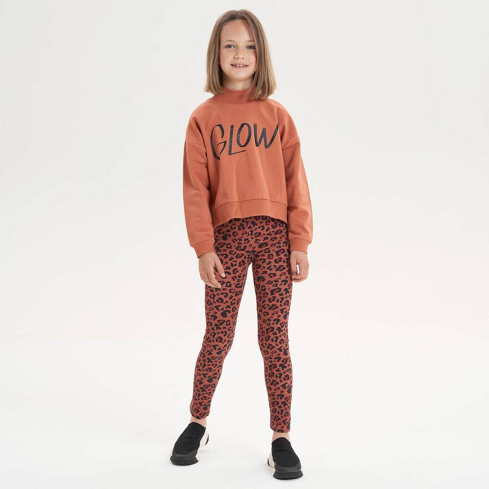 iDO Для младших-Оранжевый топ и легинсы | Childrensalon Outlet