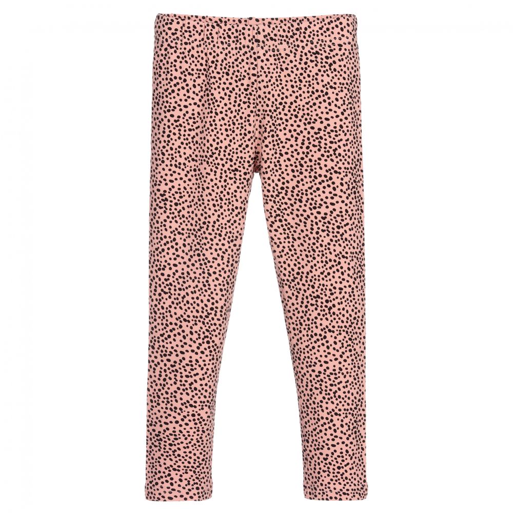 iDO Baby - Pink & Black Cotton Leggings | Childrensalon