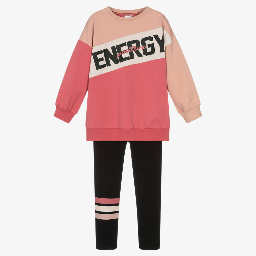 iDO Junior - Ensemble legging rose et noir | Childrensalon