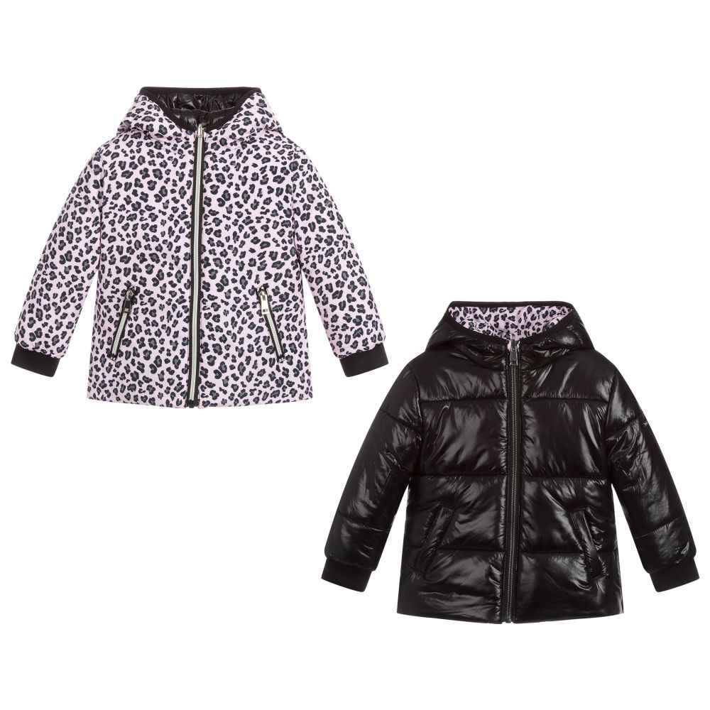 iDO Baby - Pink & Black Reversible Jacket | Childrensalon