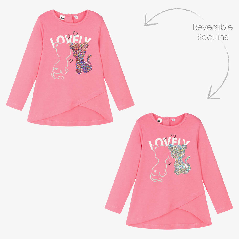 iDO Baby-Pink Cat Leggings Set | Childrensalon Outlet