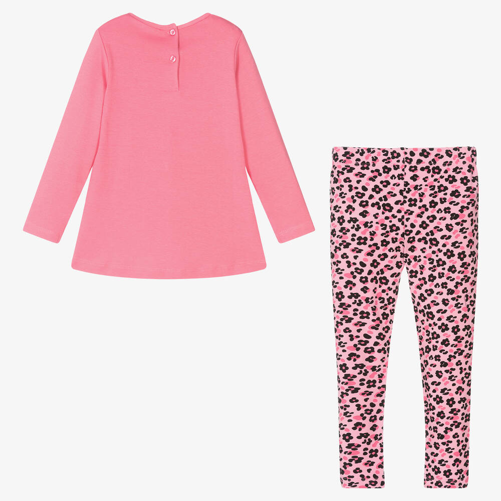 iDO Baby-Pink Cat Leggings Set | Childrensalon Outlet