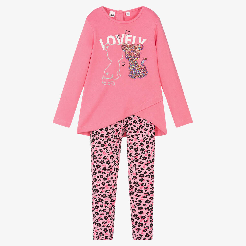 iDO Baby - Pink Cat Leggings Set | Childrensalon