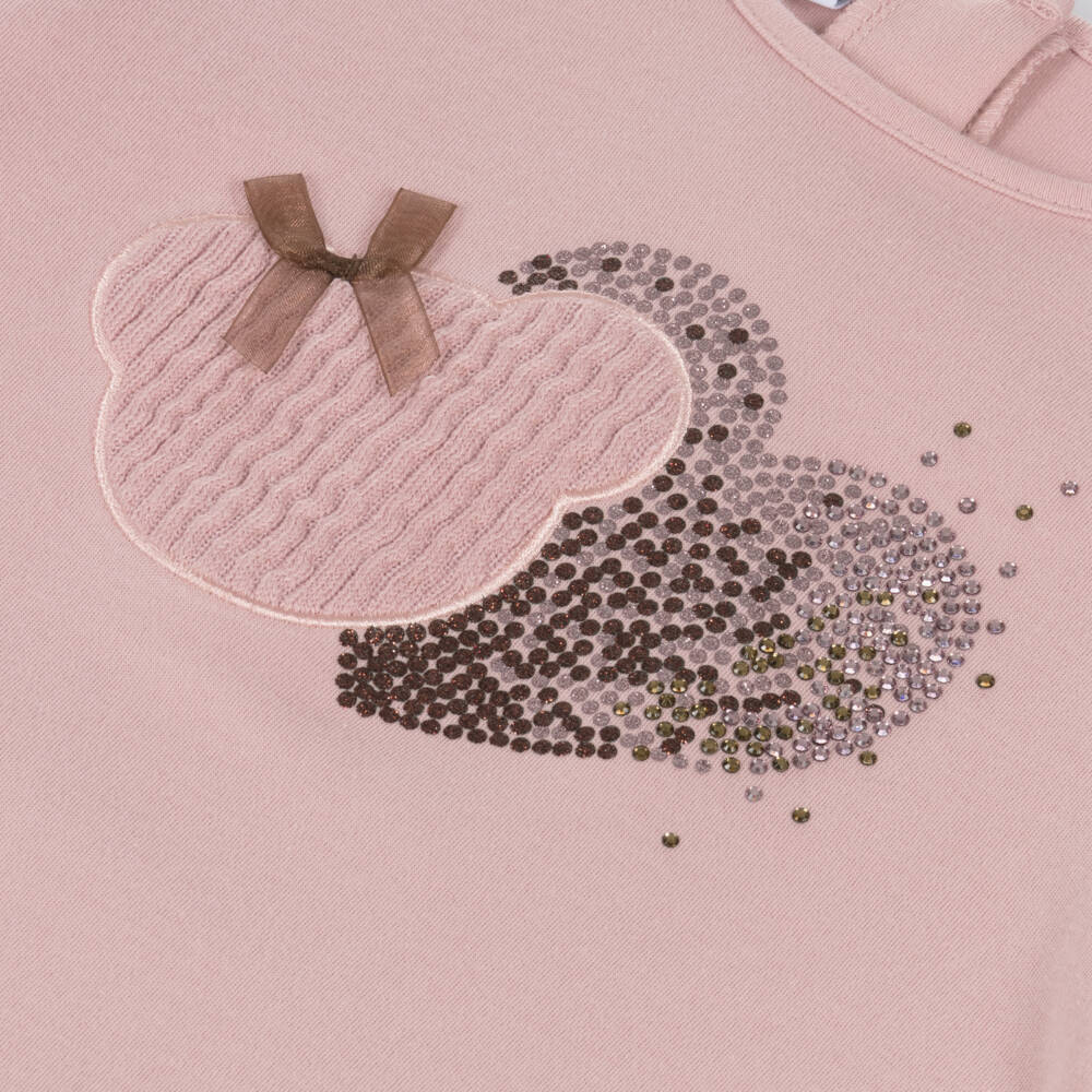 iDO-Pink Heart Print Top | Childrensalon Outlet