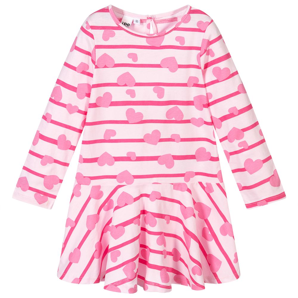iDO Baby - Pink Striped Cotton Dress | Childrensalon
