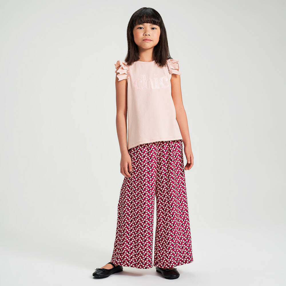 iDO Для младших-Розовые брюки из вискозы | Childrensalon Outlet