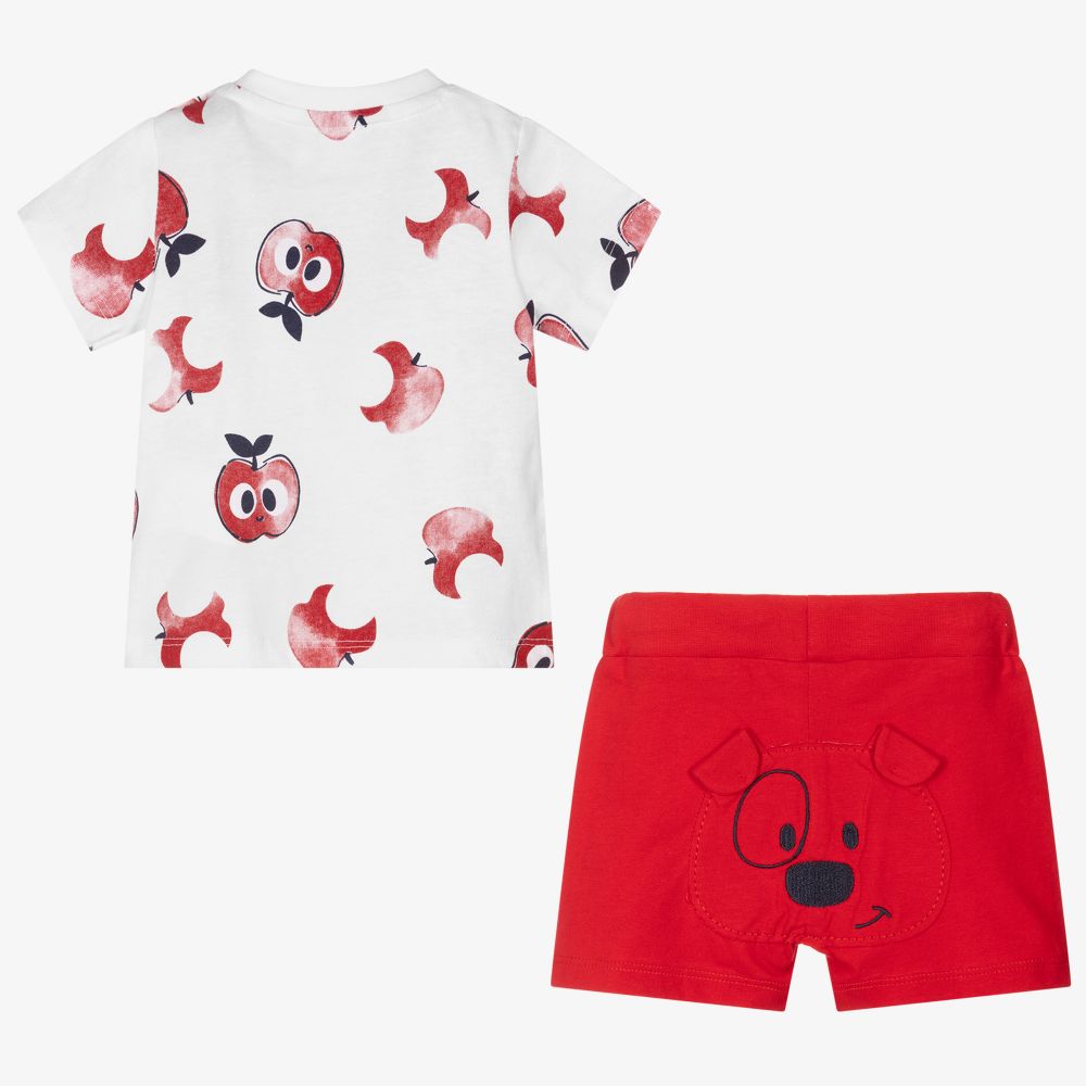 iDO Мини-Топ с яблоками и красные шорты для малышей | Childrensalon Outlet
