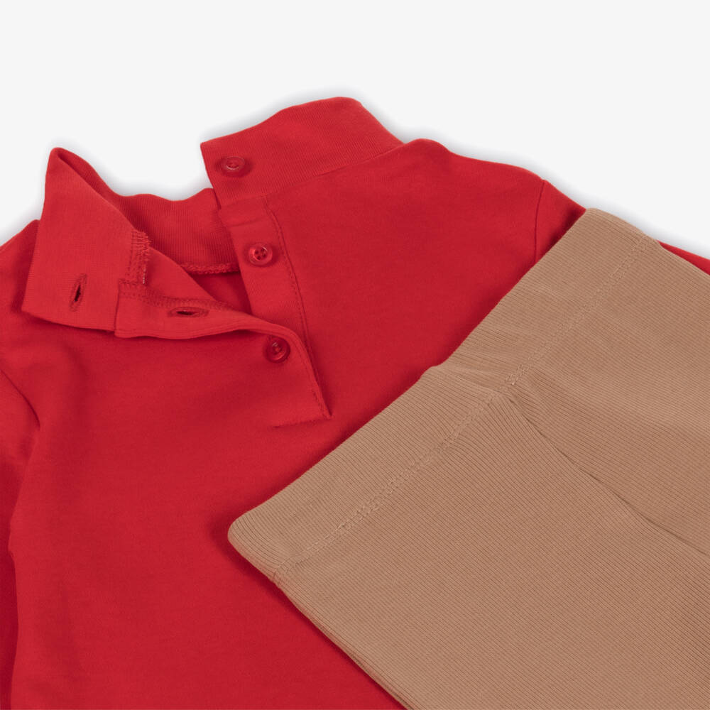 iDO-Red Bow Print Leggings Set | Childrensalon Outlet