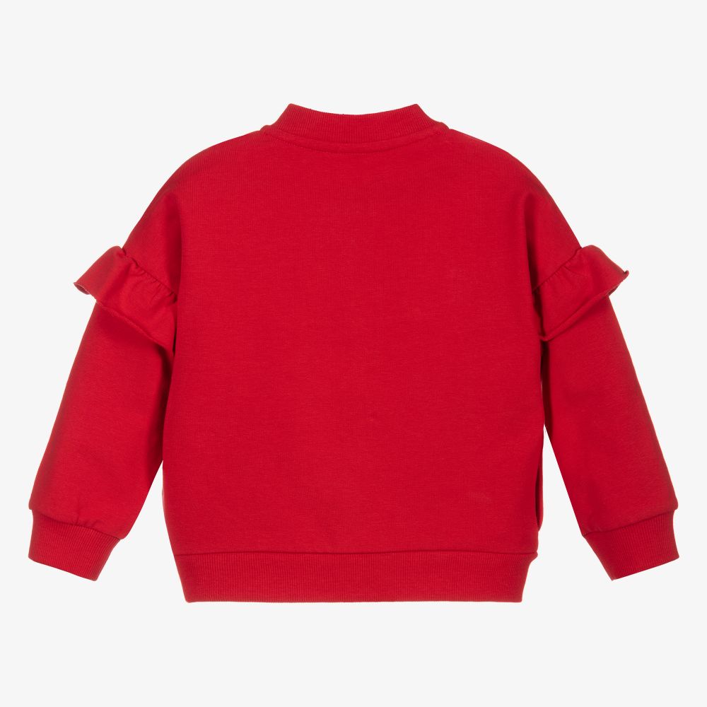 iDO Малыши-Красный топ из хлопкового джерси на молнии | Childrensalon Outlet