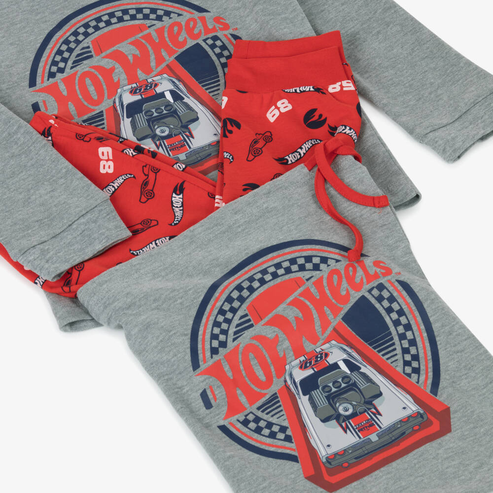 iDO-Red & Grey 'hot Wheels' Pyjama | Childrensalon Outlet