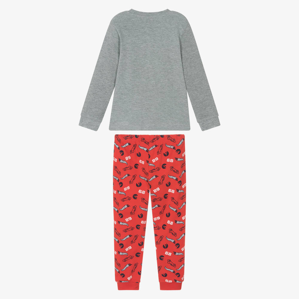 iDO-Red & Grey 'hot Wheels' Pyjama | Childrensalon Outlet