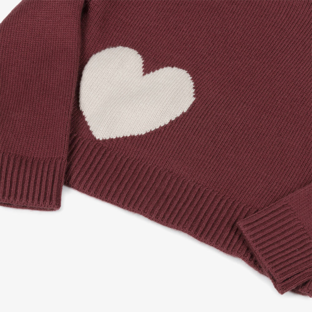 iDO-Red Heart Print Sweater | Childrensalon Outlet